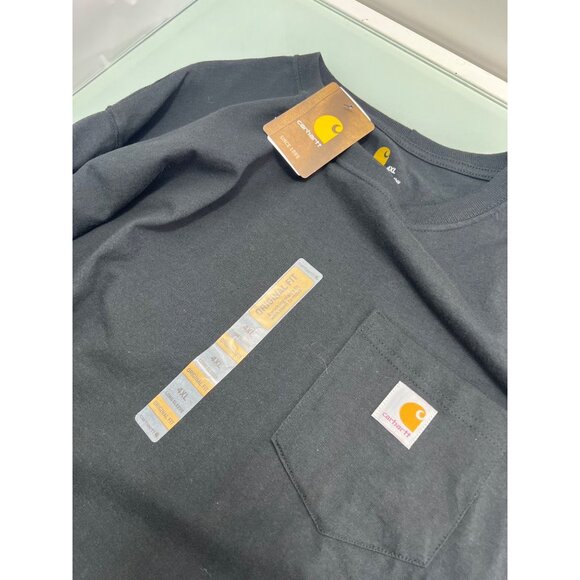 Carhartt T Shirt Mens 4XL Black Long Sleeve Pocket Crewneck Original Fit New NWT - Picture 2 of 6
